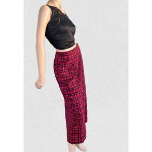 Vintage 1990s Plaid Skirt, Size 5/6, Plaid Maxi Skirt by Northern Traditions